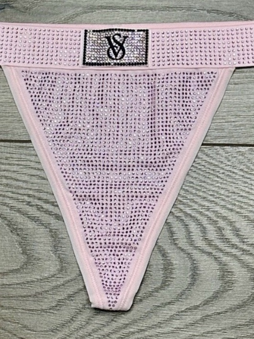 Victoria's Secret Shine Cotton V String Pink Panty Size Medium - Picture 3 of 10